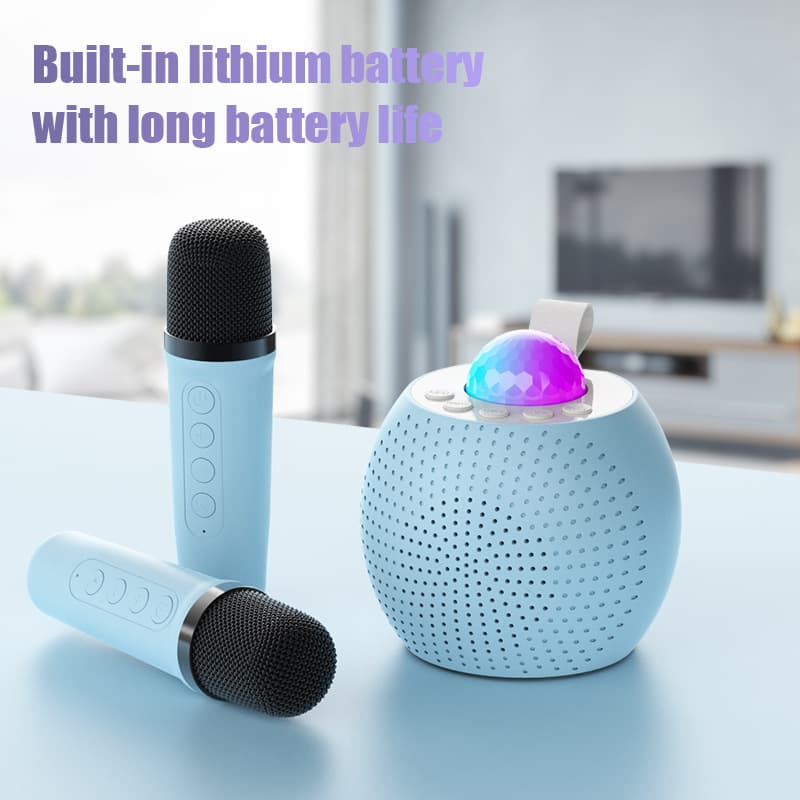 Projector starry sky lamp Bluetooth karaoke audio all-in-one machine with microphone split microphone outdoor speaker KTV set