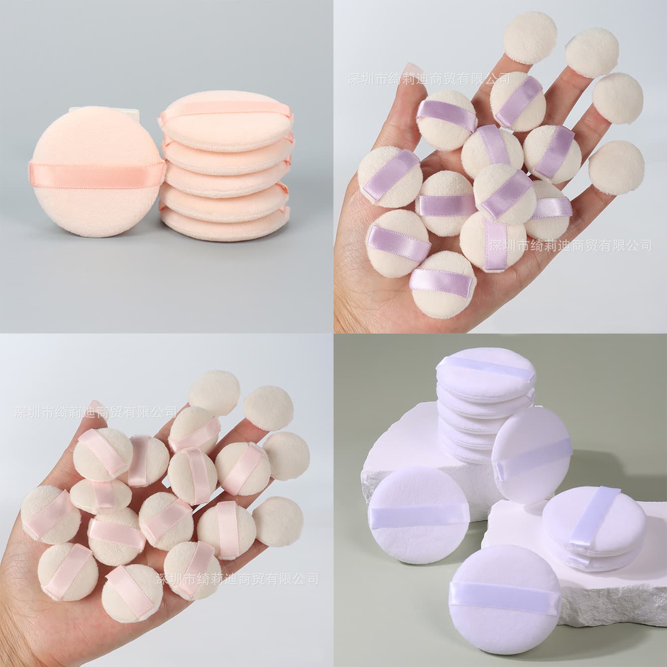Large crystal velvet loose powder puff, mini loose powder puff, multi-color dry powder cotton puff, wet and dry style