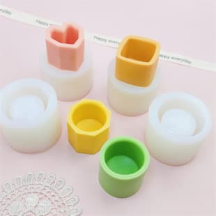 Creative Small Potted Plant Shape Silicone Mold, DIY Aromatherapy Plaster Candle Soap Resin Epoxy Mold Baking Tool