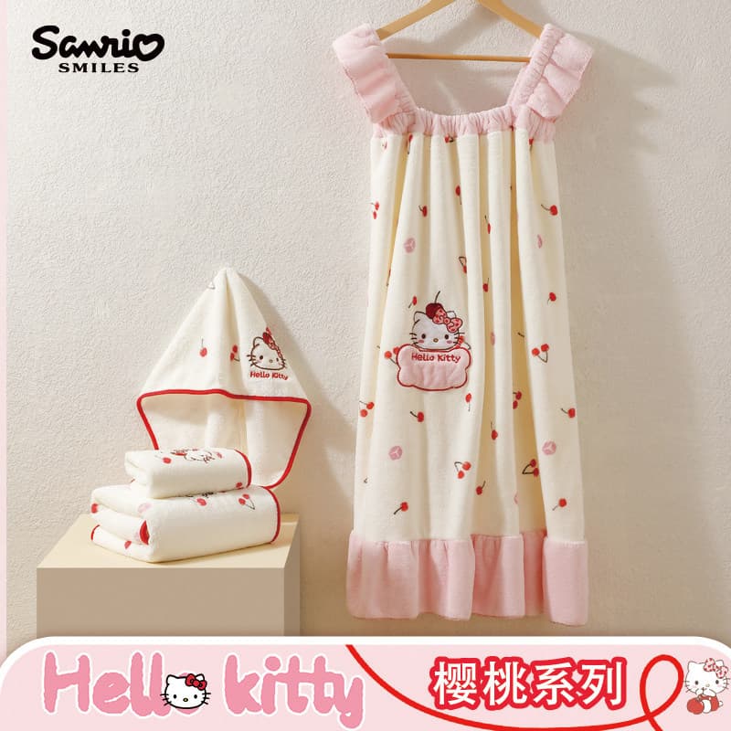 hellokitty bath skirt sling bath towel girls water-absorbent quick-drying household adult wearable wrap bath towel