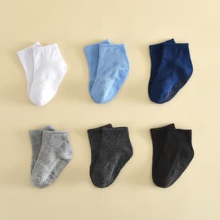 Amazon Cross-Border Hot Selling Children's Non-Slip Grip Socks Baby Floor Socks Boys Girls Ankle Socks Infant Socks