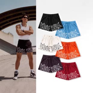YOUNGLA Summer New Athletic Fitness Shorts, Mesh Quick-Dry Breathable Basketball Training Shorts Casual Beach Shorts