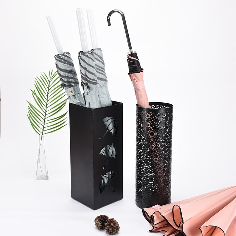 [Manufacturer] Creative Metal Umbrella Bucket, Simple Square/Round Home Umbrella Stand, Lobby Moisture-proof Umbrella Storage