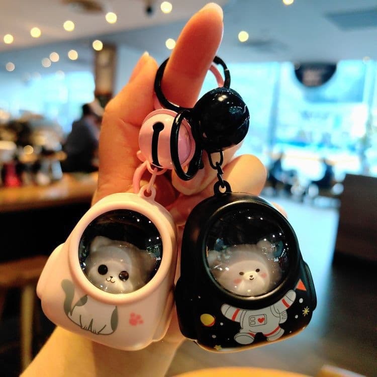 Cat Backpack Night Light Keychain Bag Charm Trendy Atmosphere Light Keychain Gift Small Present