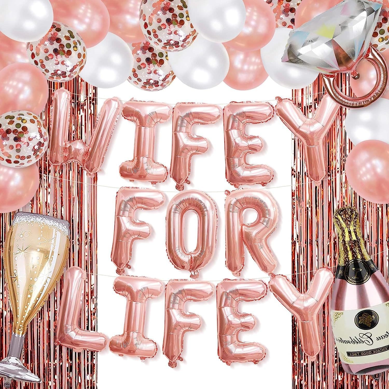 Bachelorette Party Decoration Gifts Bridal Shower Decoration Bridal Balloons Rose Gold Bachelorette Party Supplies