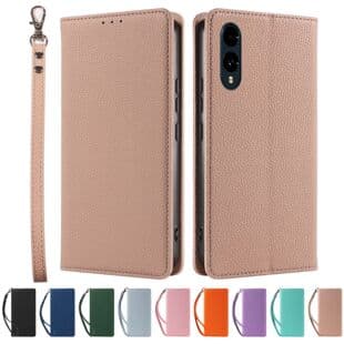 For Arrows WE3 Phone Case Nubia S2 Pebble Grain Alpha Phone Leather Case Card Slot Flip Protective Cover