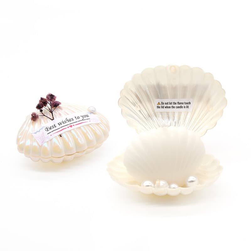 Cross-border Hot Selling Small Shell Scented Candle Set Shell-Shaped Acrylic Gift Box Aroma Souvenir