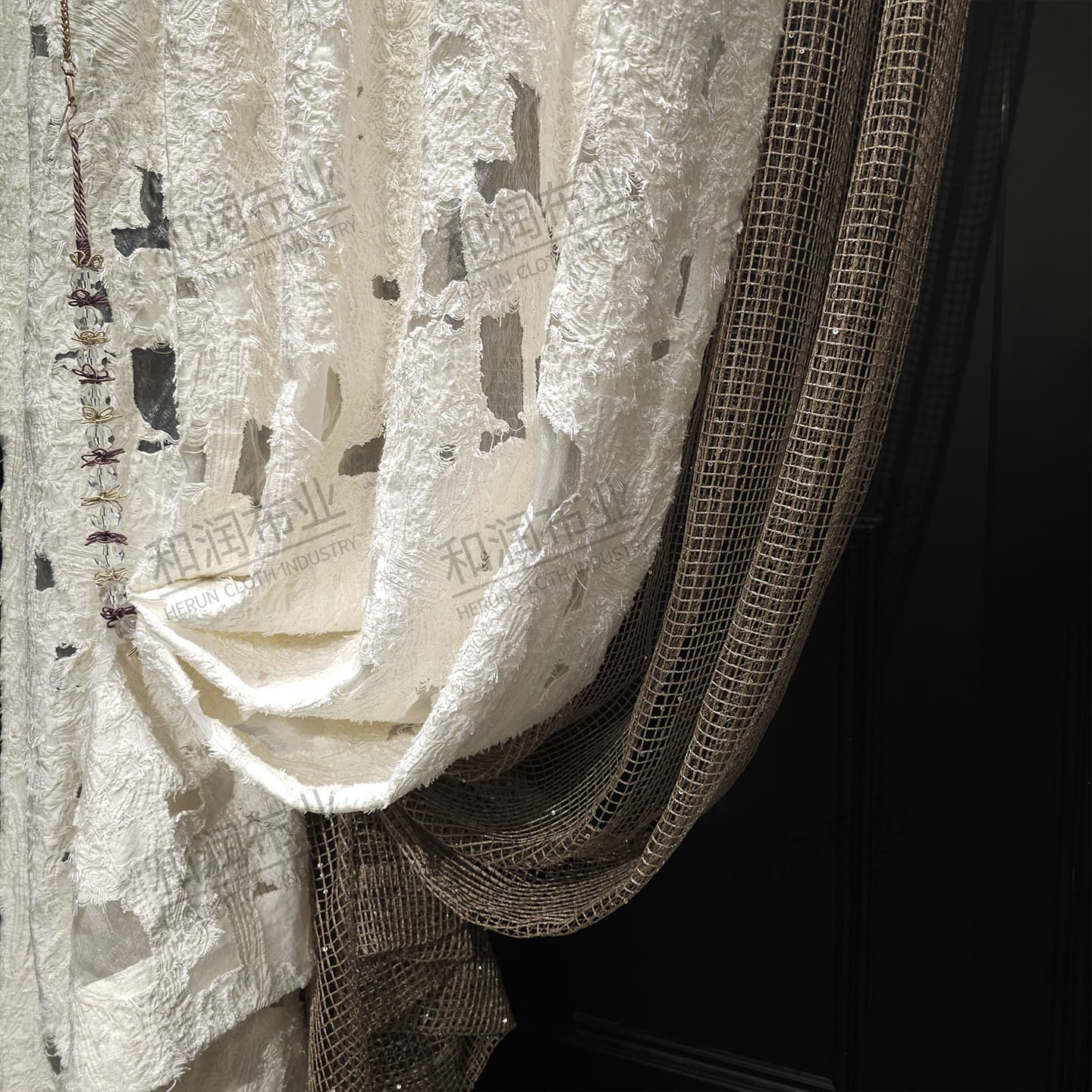 French Modern Light Luxury Jacquard High-End Curtains, Premium Luxury 2025 New European Style for Living Room and Bedroom