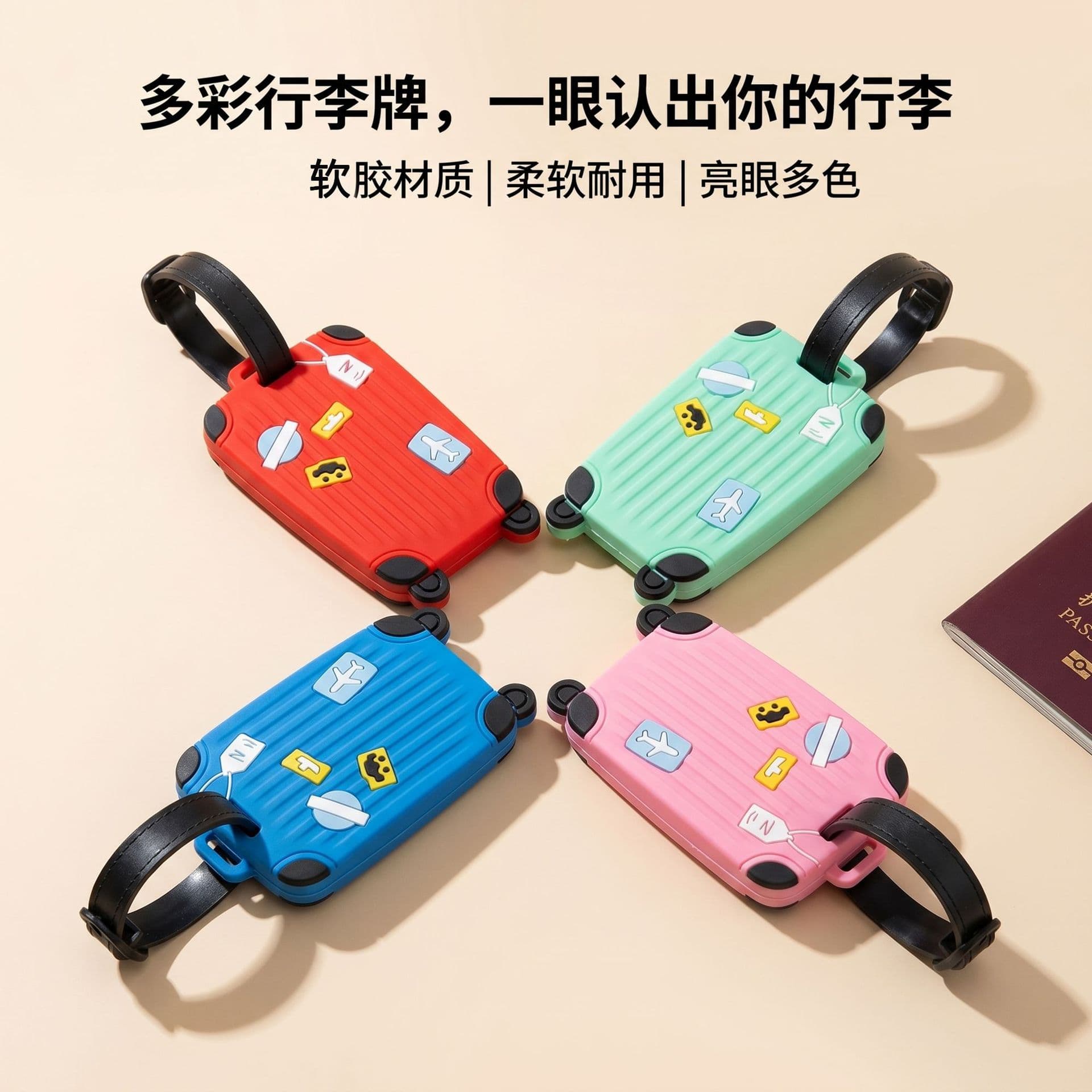 Luggage tag cross-border hot selling PVC trolley case boarding pass suitcase suitcase tag shipping mark wholesale