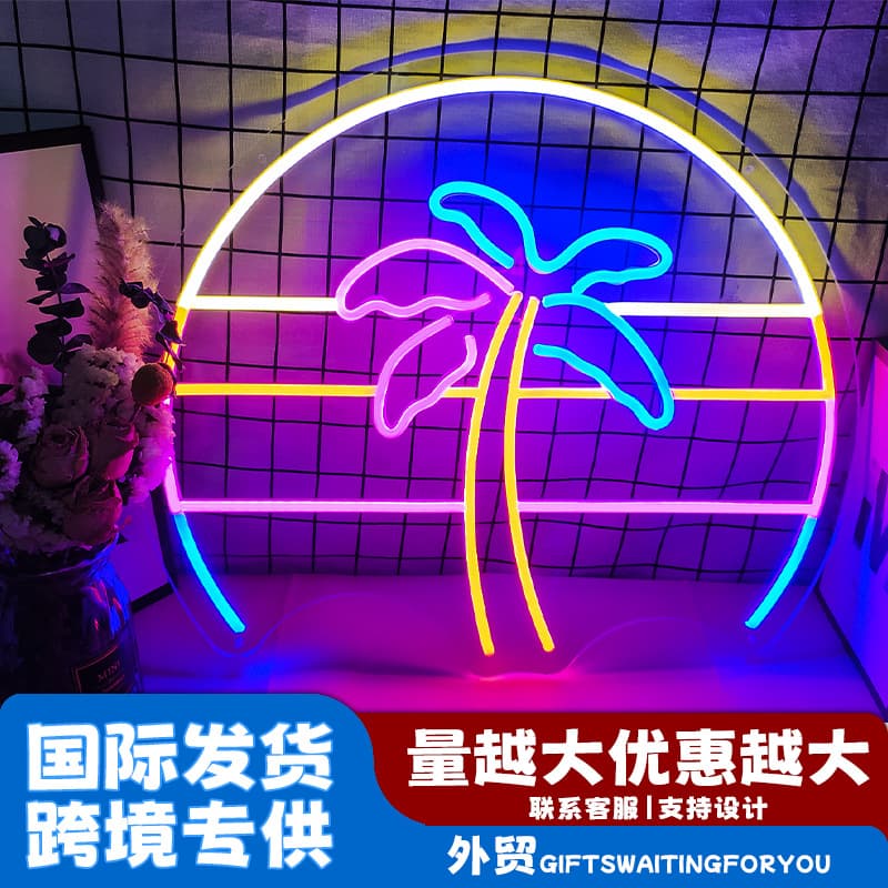 Flexible Neon Light Sign LED Advertising Board Bar Light Sign Letter Logo Internet Celebrity Decorative Wall Shape Customization
