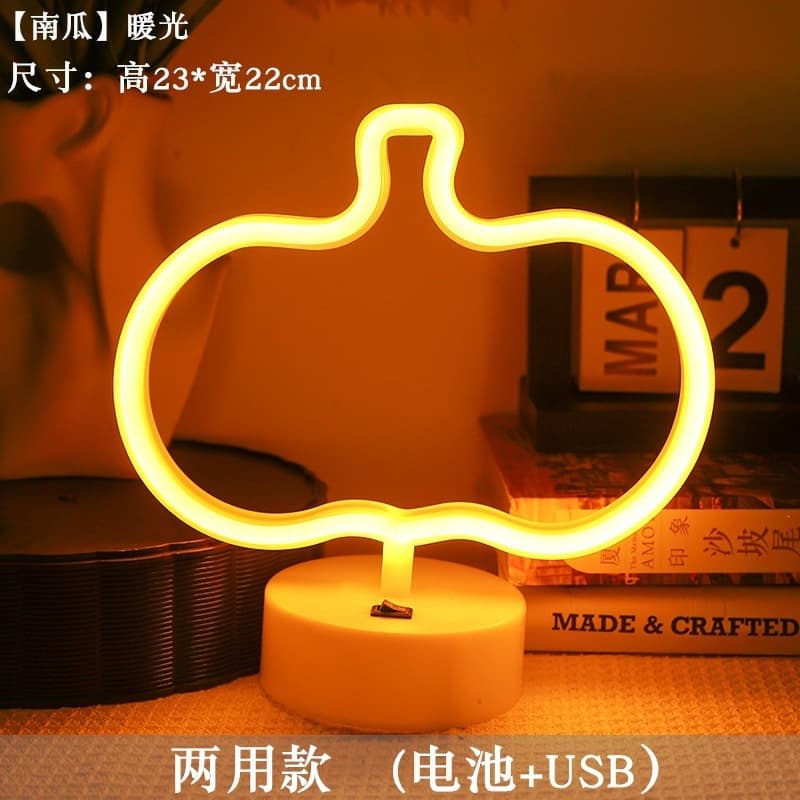 Cross-border LED base neon light, ins Korean style bedroom decorative light, esports bar ambiance light, shaped light