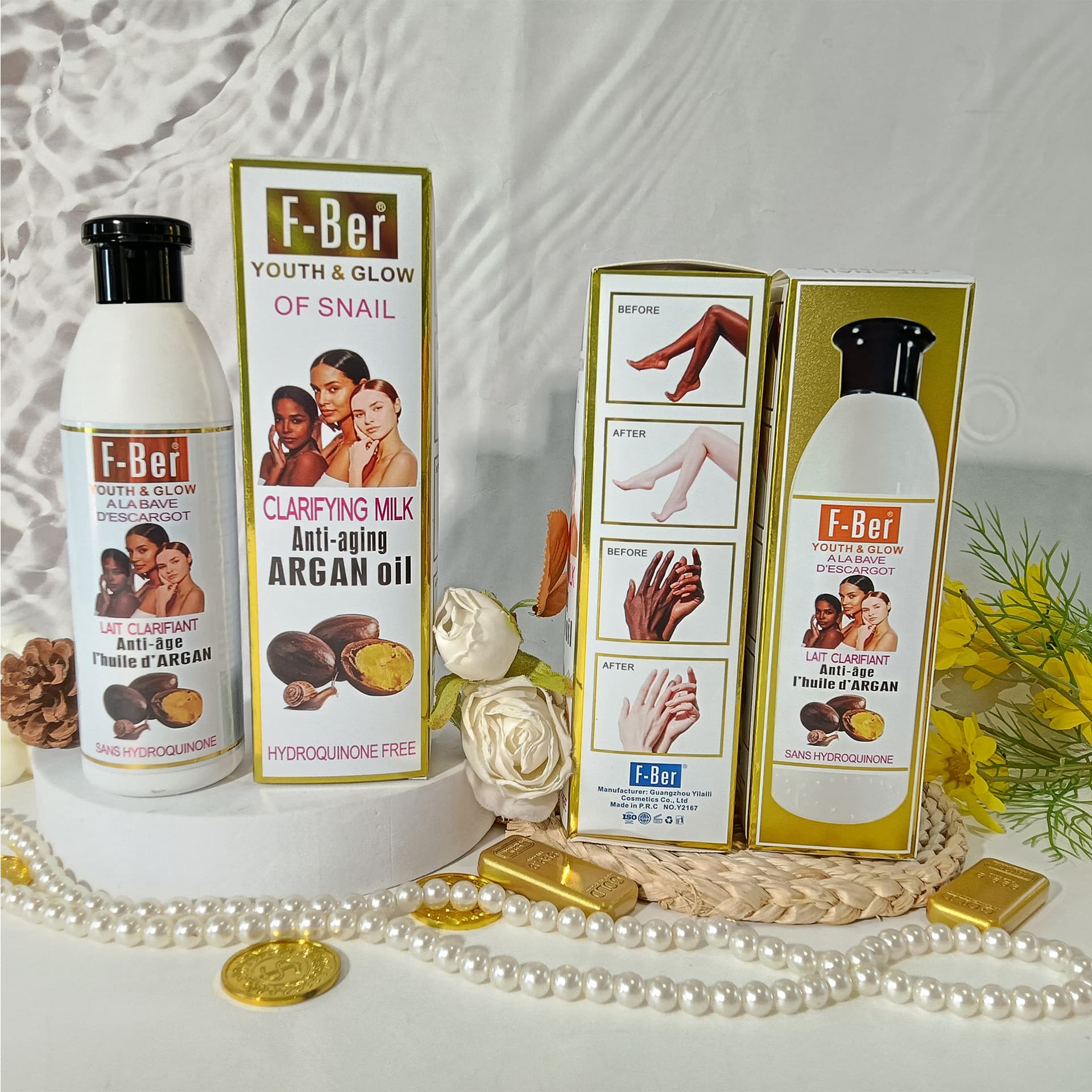 Cross-border Snail Body Lotion Moroccan Argan Oil Evening and Repairing Body Lotion 350ml Foreign Trade Wholesale