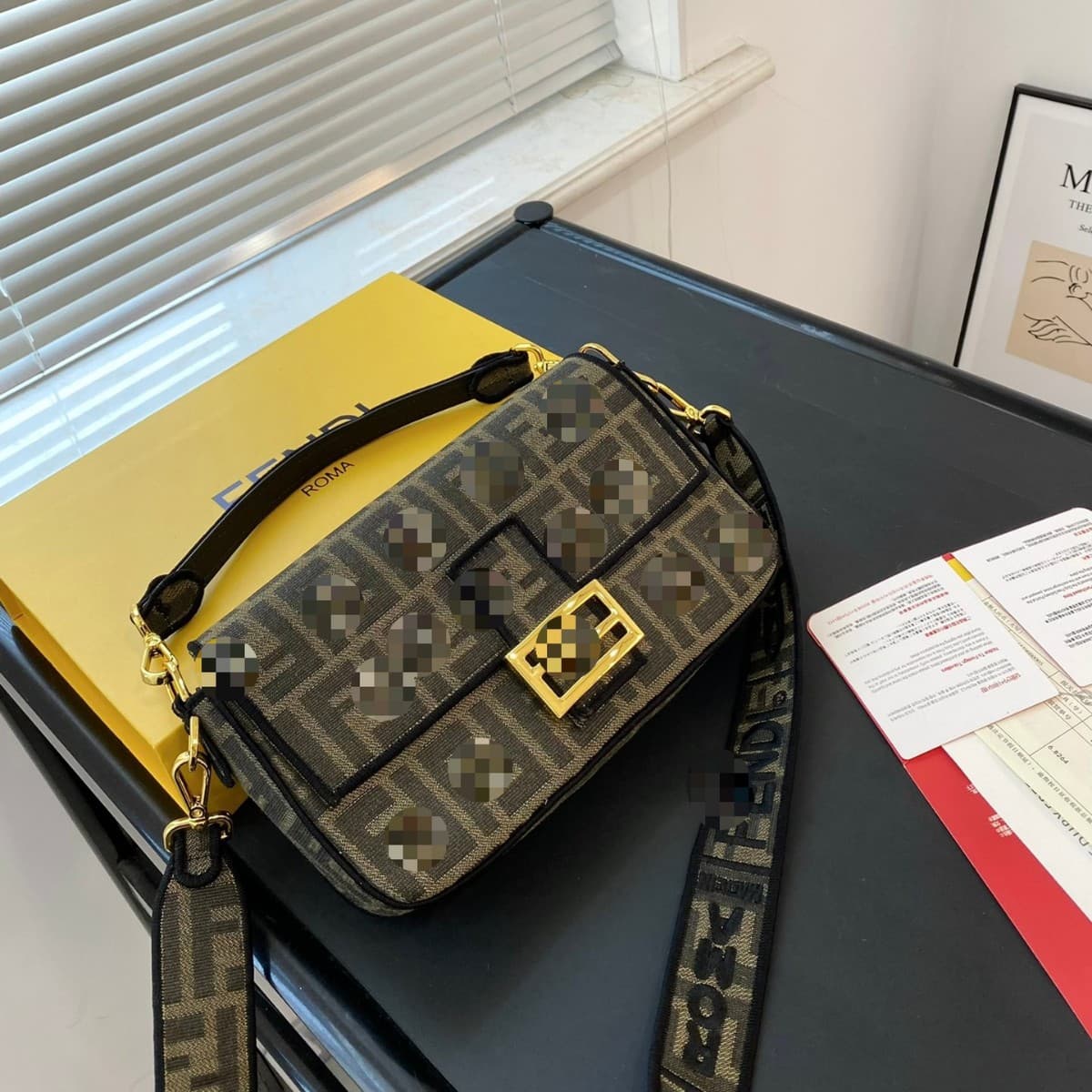 Designer Bag fF Classic Monogram Canvas Baguette Bag Women's Shoulder Crossbody Bag Vintage Style Classic Model