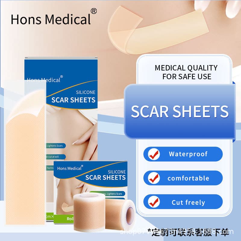 Cross-border scar patch skin color silicone gel tape silicone scar gel roll self-adhesive scar Amazon FDA Hongsheng