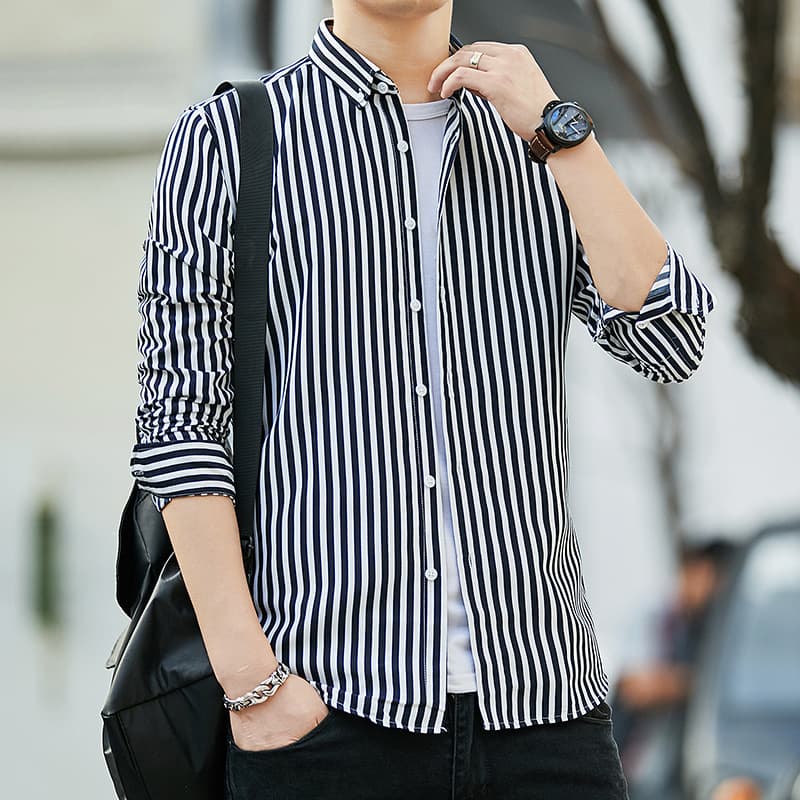 Men's Long Sleeve White Shirt Casual Business Formal Wedding Groomsmen Shirt Black Blue Base Short Sleeve Spring Autumn