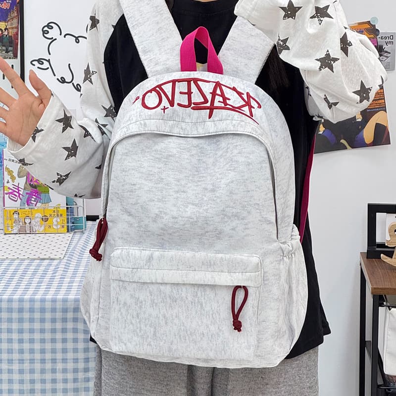 Backpack Women's 2026 New School Season Versatile High-Looking Travel Backpack Simple Letter Student School Bag Wholesale