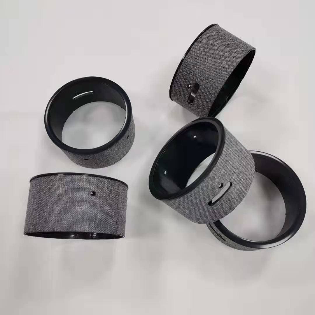 Speaker and Audio Fabric Covering, Wrapping, and Skinning Processing