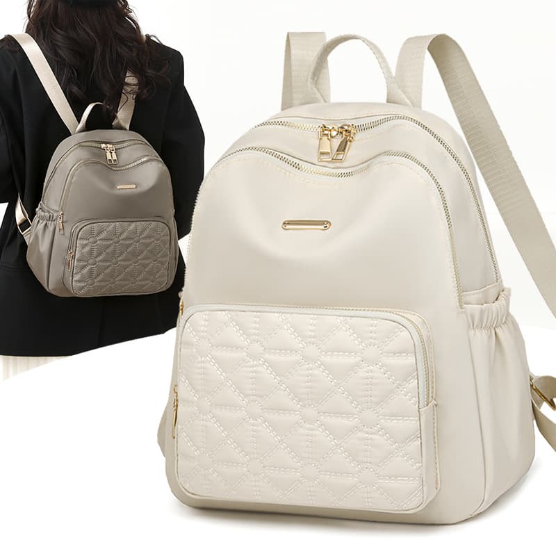 2025 New Oxford Fabric Backpack Korean Style Trendy Women's Bag Large Capacity Crossbody Student Embroidery Handbag