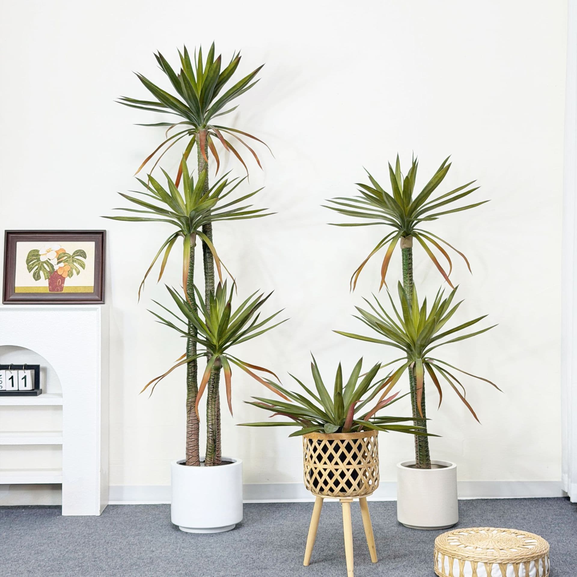 Simulated green plants, sisal, Dutch iron, large potted dragon's blood iron, cross-border Nordic artificial artificial trees, interior decoration wholesale