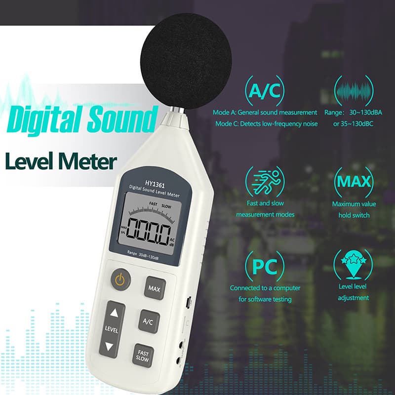 Cross-border digital handheld noise meter environmental noise detector human ear sound level meter AC weighted automatic noise meter