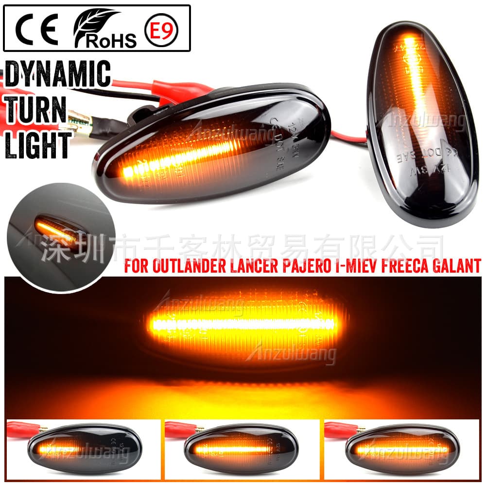 LED Fender Light Flowing Side Turn Signal for Mitsubishi Lancer Outlander Pajero Galant Montero Sport