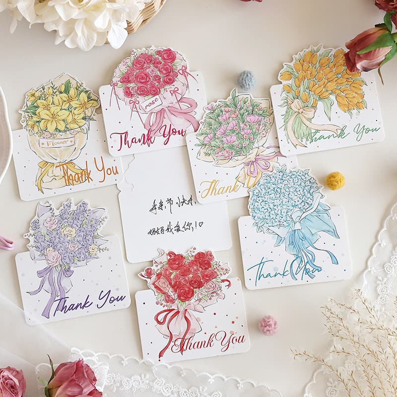 Mother's Day, Women's Day, Greeting Card in the Name of Flower, Valentine's Day, Universal Teacher's Day, Flower Shop Blessing Card, Message Wholesale