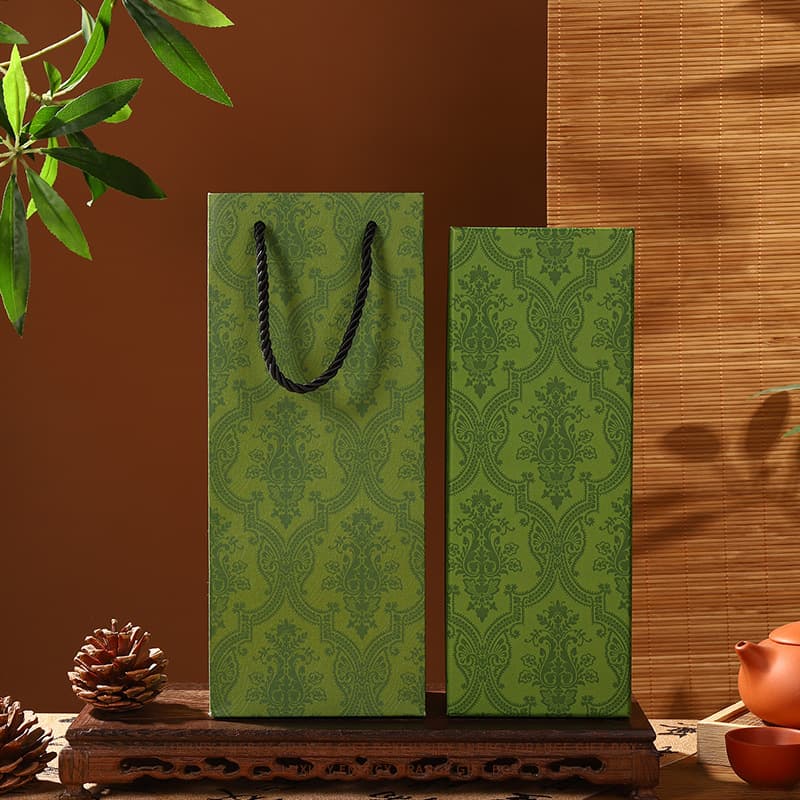 In-Stock New Minimalist Ceremonial Gift Box, Companion Gift Box, Rectangular Forest Green Gift Box