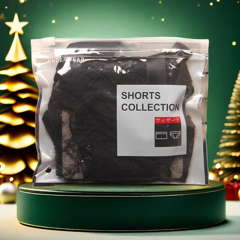 PE High-Transparency Unisex Underwear Packaging Bags, Single-Piece Zipper Triangle/Brief Underwear Zipper Bags in Stock Wholesale
