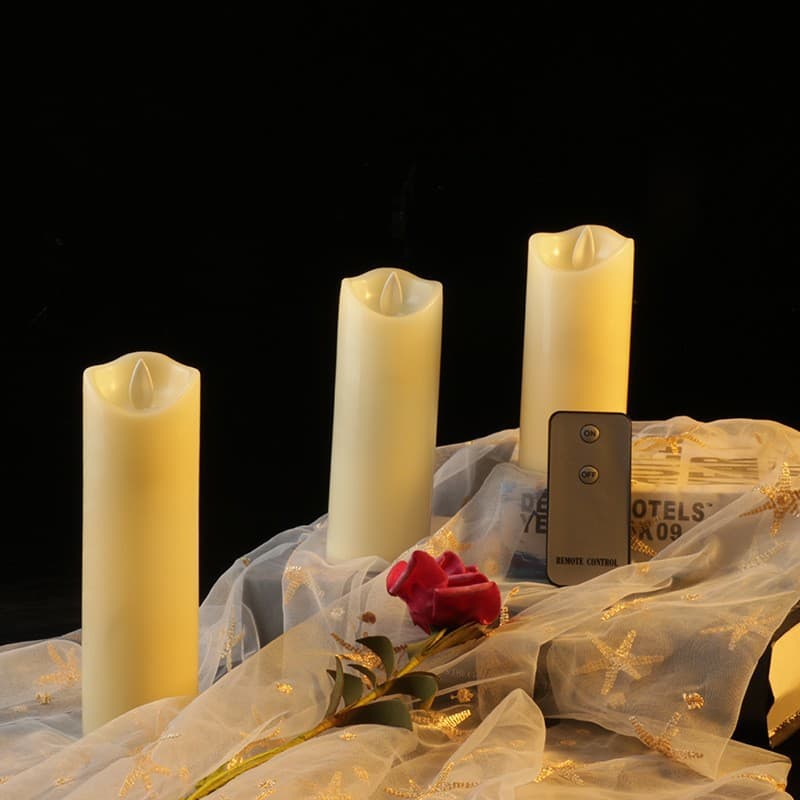 LED Electronic Candle Light Simulation Stone Wax Swinging Candle Props for Wedding Restaurant Romantic Dining Table Candle Light