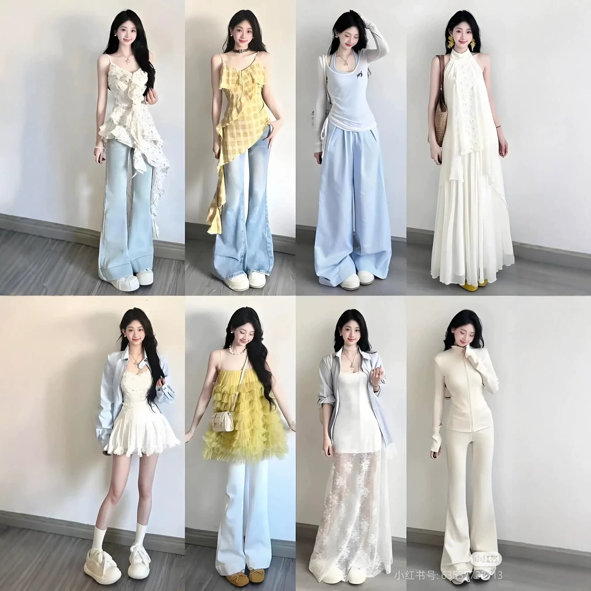 Thirteen Lines Summer New Brand Women's Tops Dresses Skirts Mixed Styles Bag Physical Store Live Streaming Booth Wholesale