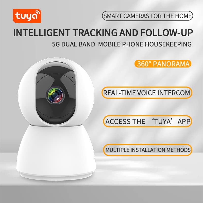 Amazon Best-Selling Tuya Indoor Home Security Camera with Two-Way Audio, WiFi, and Pan-Tilt