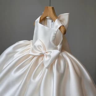 Children's Princess Dress Baby 1st Birthday Party Elegant Host Piano Performance Costume Little Girl Princess Dress