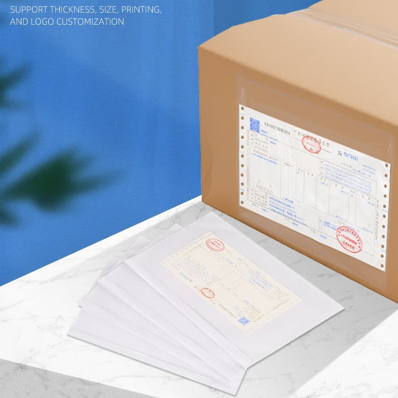 Clear Adhesive Bag A4 A5 A6 Self-Sealing Bag for Logistics Express, Packing Slip, Receipt and Invoice Storage Bag