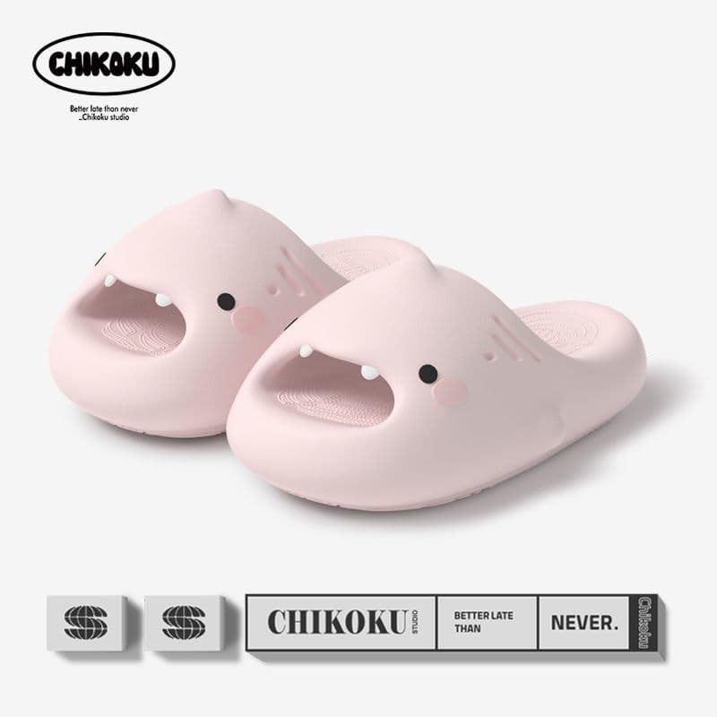 High Appearance~ Little Cute Shark Slippers for Women, Summer Outdoor Wear, Cute Home Soft Thick Sole Heightening Anti-Slip Sandals