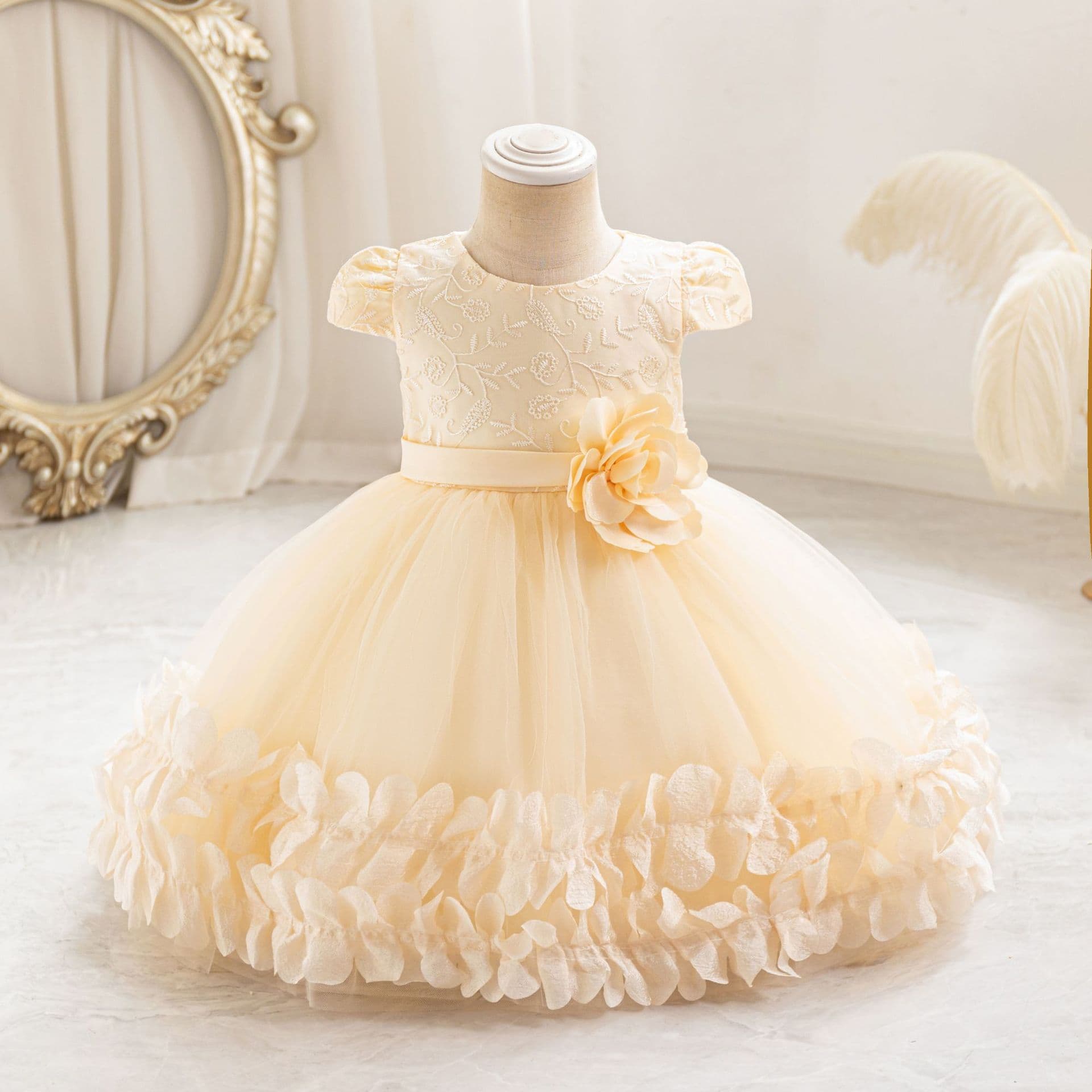 New Cross-Border Children's Performance Dress Lace Princess Skirt Festival Tulle Tutu Birthday Gown Costume
