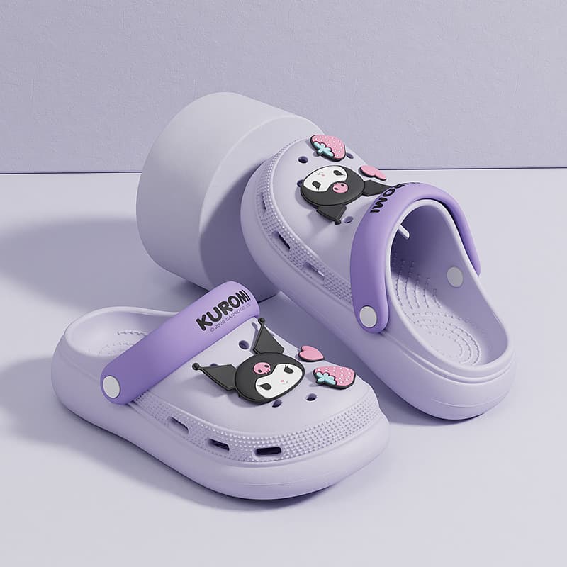 Sanrio Summer New Children's Perforated Shoes Girls' Princess Beach Shoes Closed-Toe Sandals Soft Sole for Medium to Large Kids