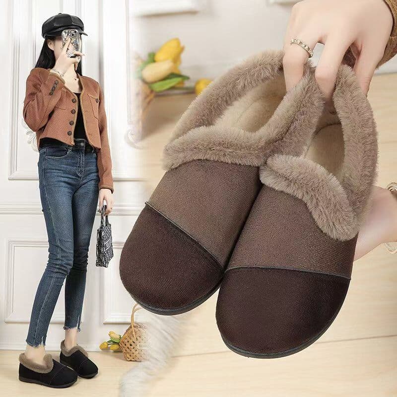 Old Beijing Winter New Mom Shoes Versatile Slip-On Plush Warm Bean Shoes Plush Birken Cold-Proof Warm