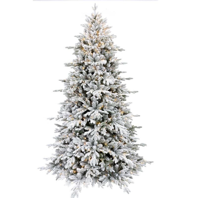 Factory direct supply of encrypted fallen snow artificial flocking Christmas tree with LED lights Christmas decoration tree cedar tree