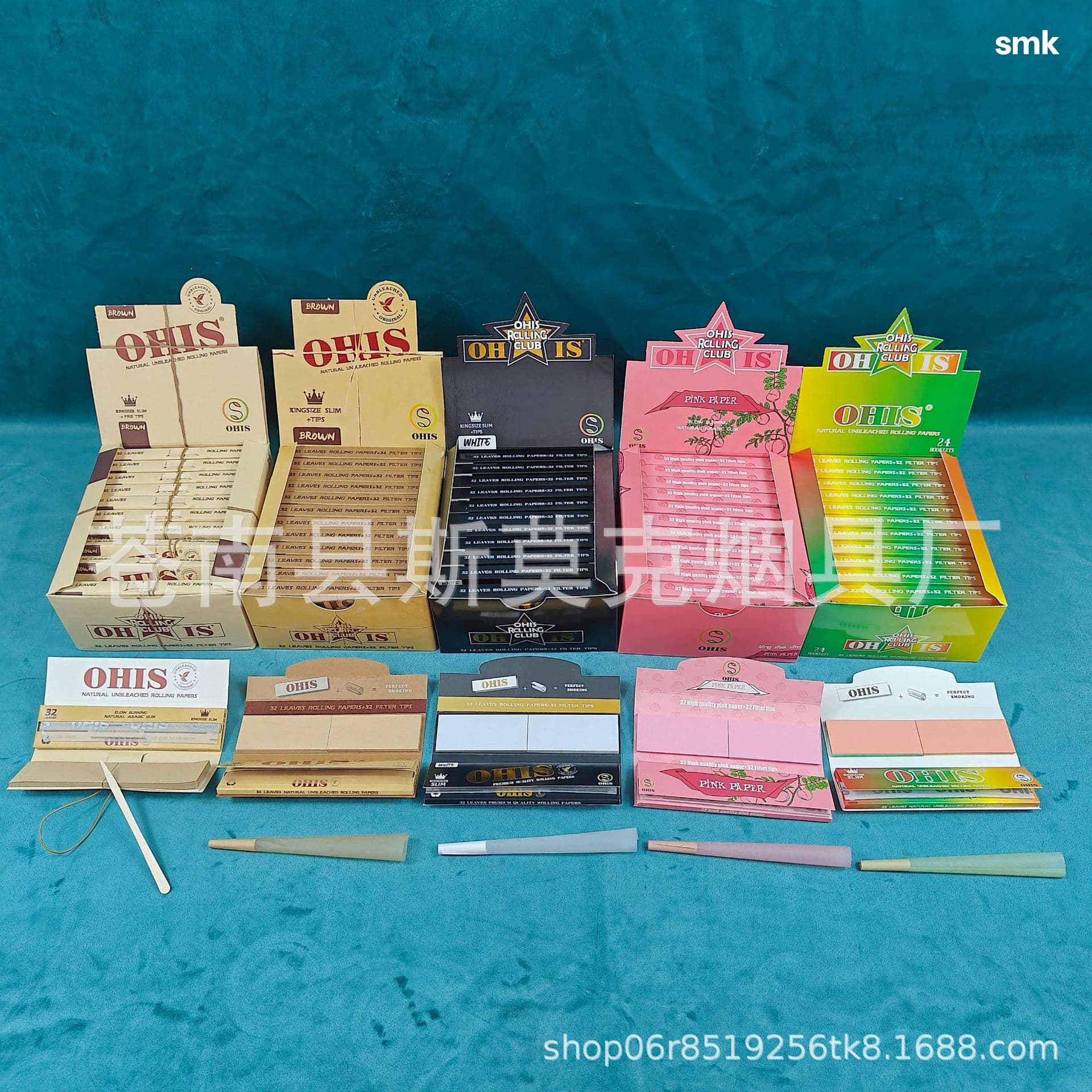 Cross-border OHIS Pre-rolled Papers with Filter Tips - Customizable Logo for Kitchen Use
