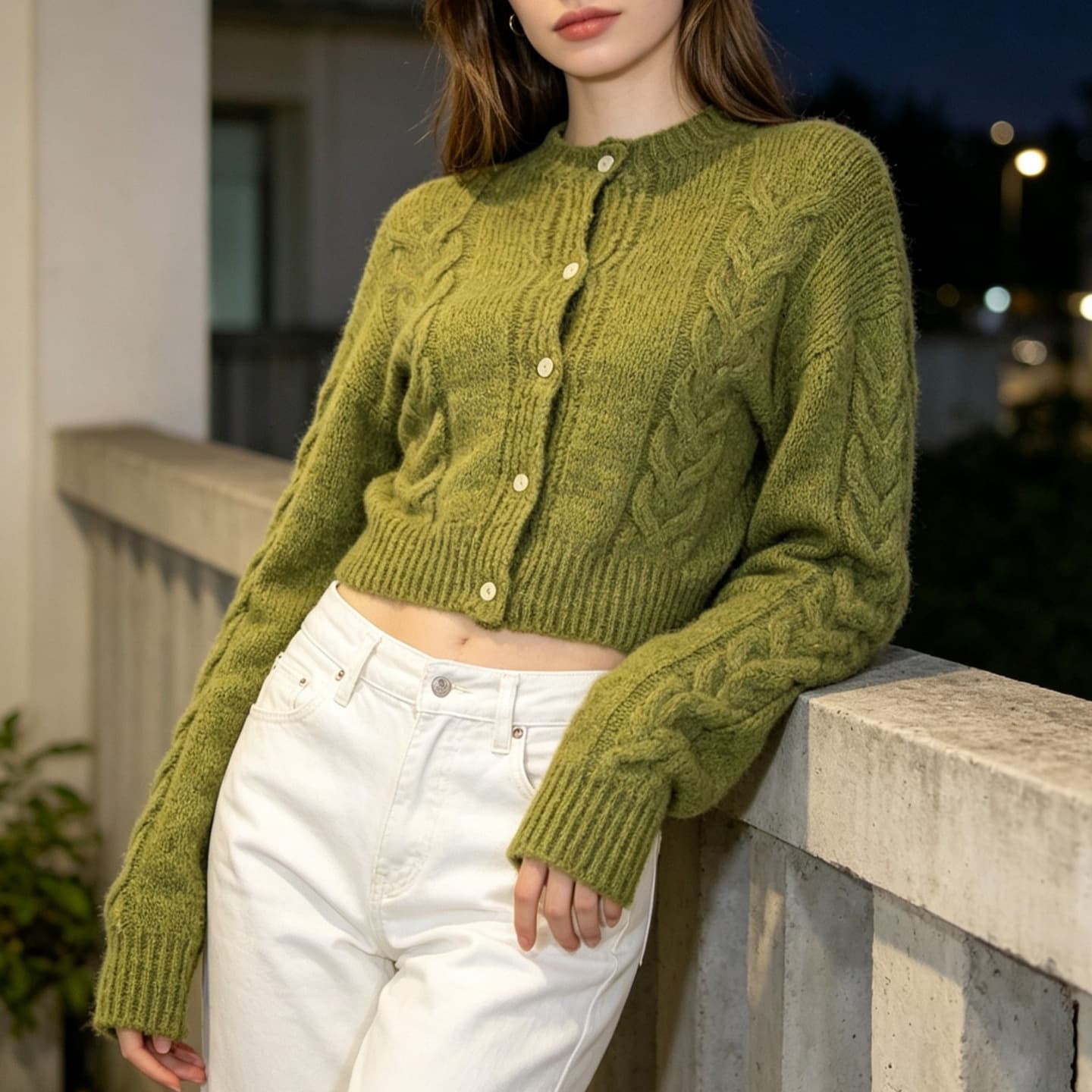 European and American cross-border women's coats retro thick twist short knitted cardigan women's lazy spring and autumn coat sweater manufacturer