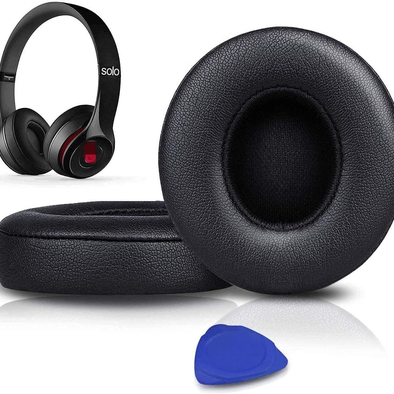 Compatible with Beats Solo 2.0 ear pads, Solo 2 Wireless Bluetooth headphone pads, Solo 3 foam pads