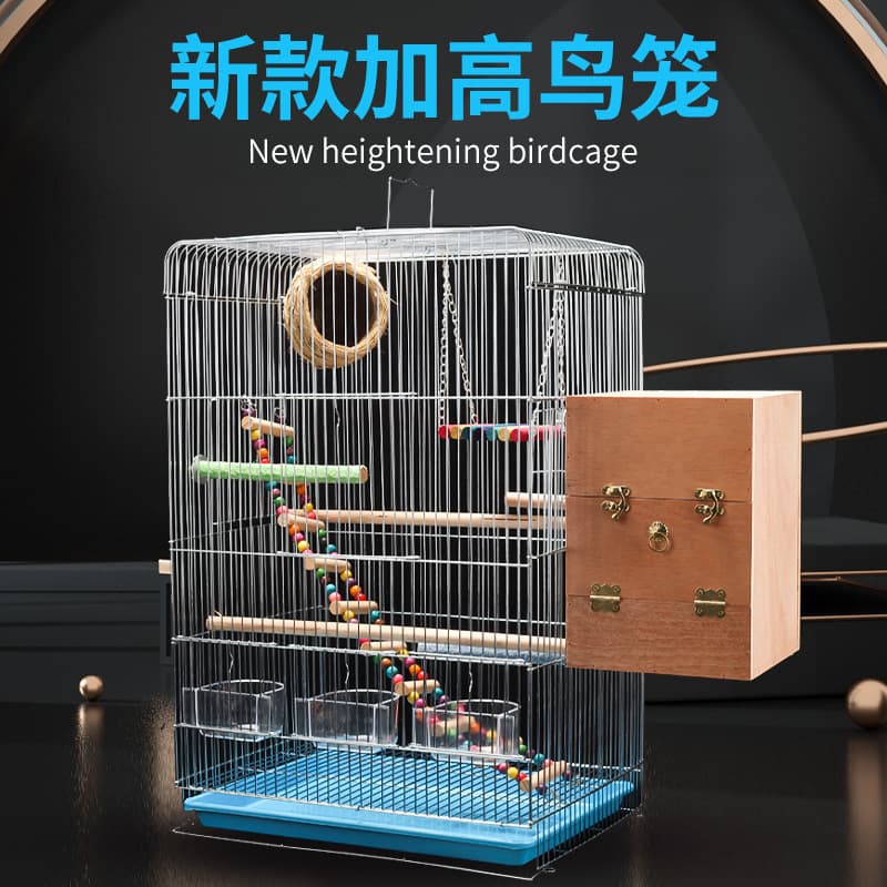 Tall Parrot Birdcage Breeding Cage Villa for Budgerigars and Lovebirds, Wholesale Finch and Pigeon Villa-Style Birdcage