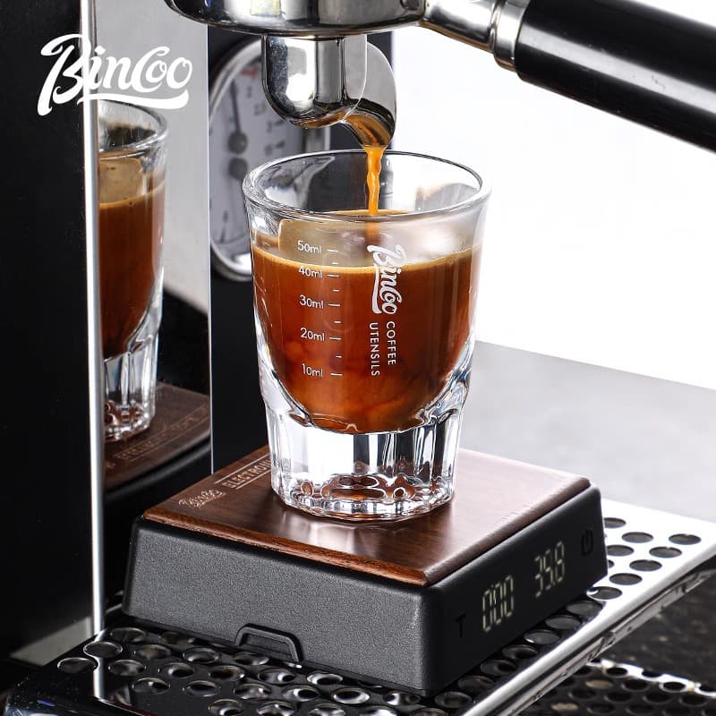 Bincoo Espresso Measuring Cup Glass Concentrate Cup Shot Glass with Scale Small Milk Jug Milk Pot