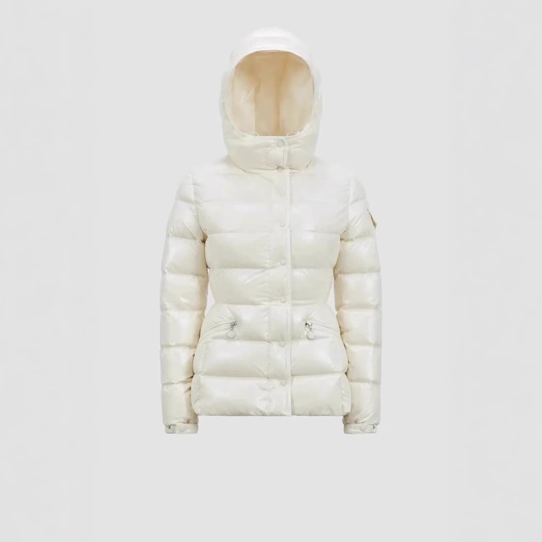 Moncler Winter Warm Waist-Cinching Hooded Down Jacket for Women