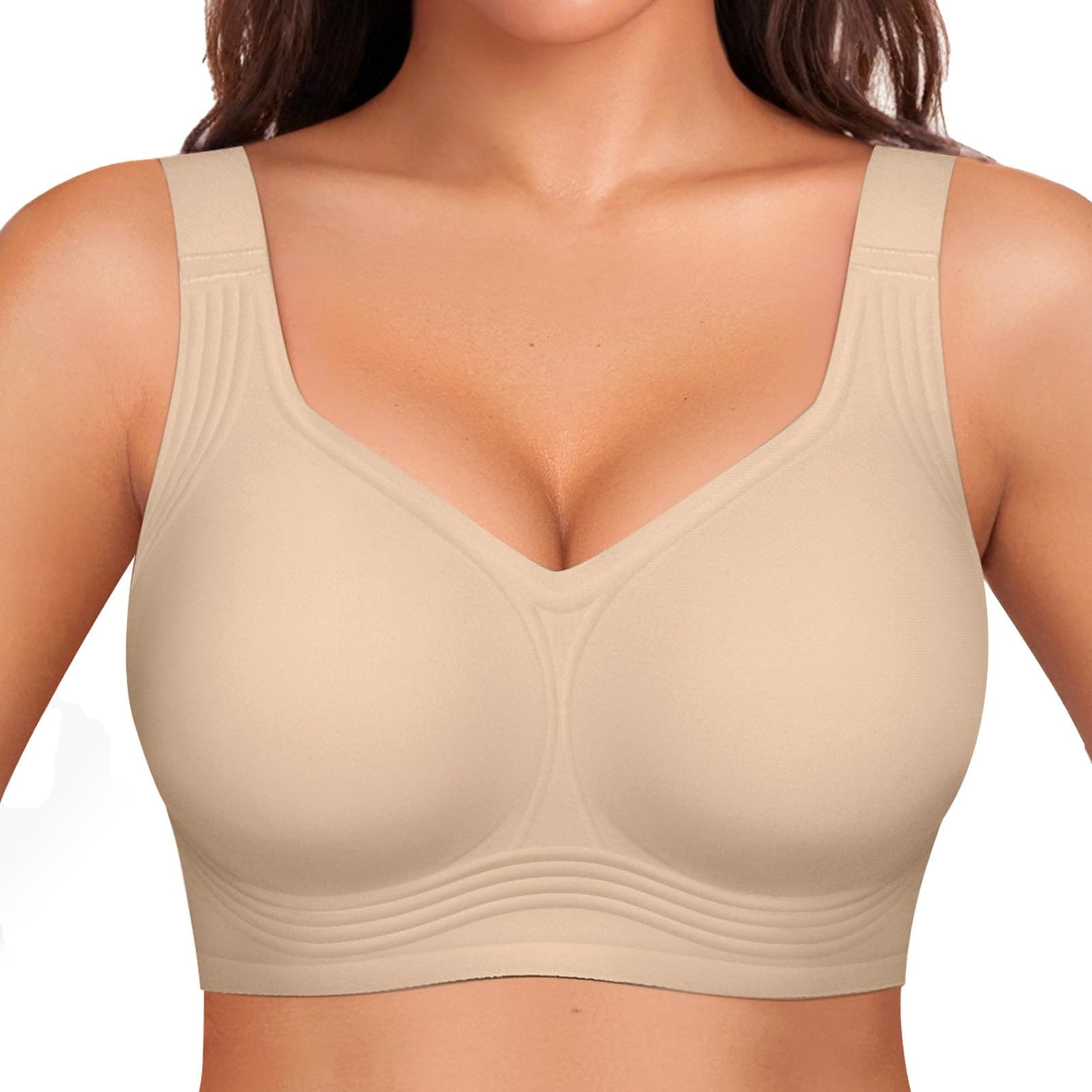 OEAK Women's Wireless Jelly Bra Plus Size Supportive Seamless