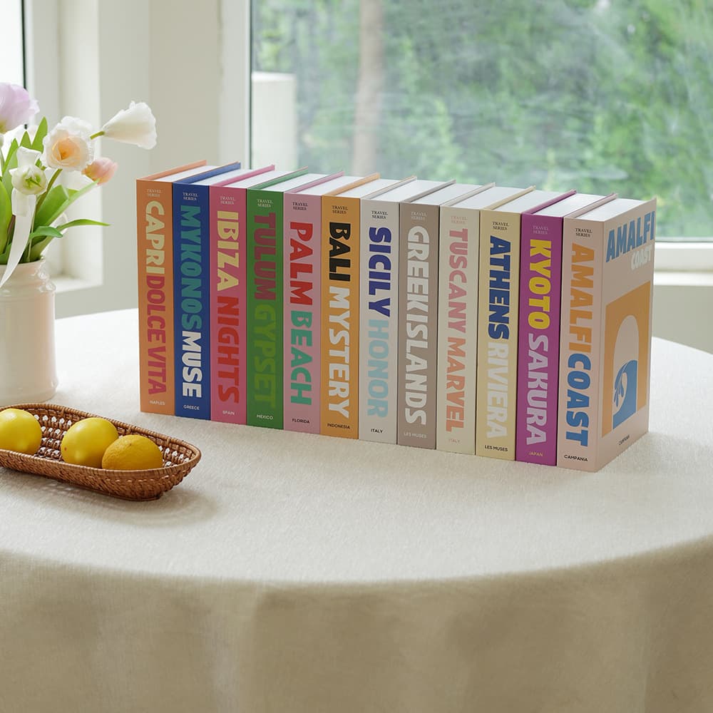 Original Travel Series Simulation Book Model Colorful Travel Series Fake Book Coffee Table Decorative Book Ornament