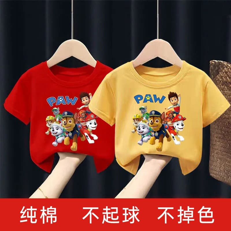 Summer New Children's Short Sleeve T-Shirt for Boys and Girls, Baby and Toddler Cartoon Short Sleeve Cotton Top