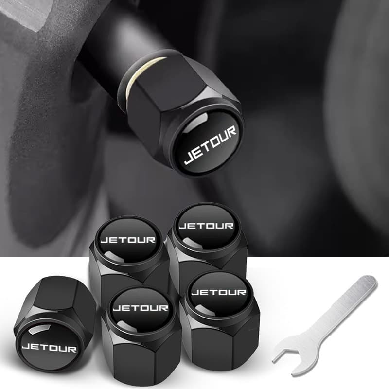 Anti-Theft Metal Tire Valve Caps Car Tire Valve Caps Tire Valve Core Set Valve Stems