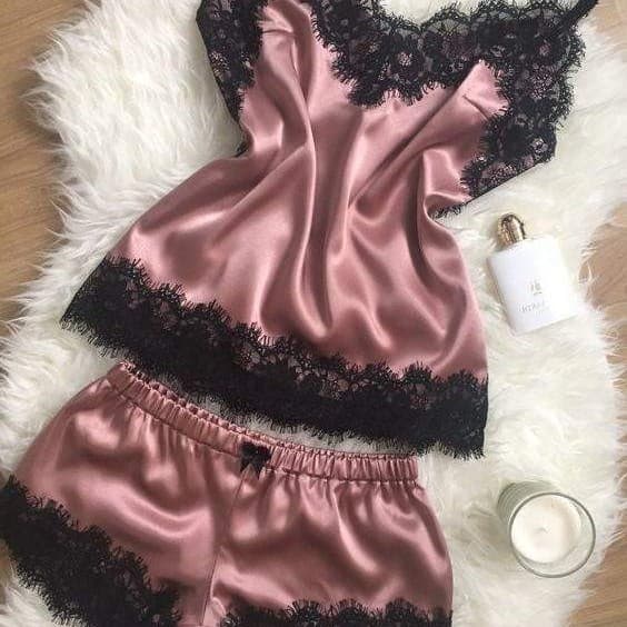 Women's Pajamas Ladies Home Underwear Nightdress Tops + Shorts