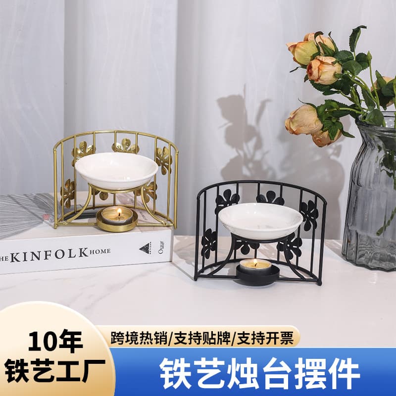 New Cross-Border Creative Aromatherapy Burner Living Room Desktop Essential Oil Lamp Candle Wax Burner Home Candle Scented Lamp Burner Wholesale
